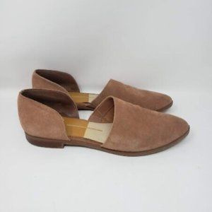 Dolce Vita Cole Women Size 8.5 Clay Suede D'Orsay Almond Toe Mule Shoes